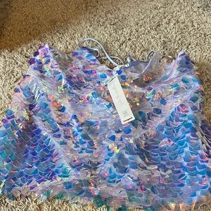 Iridescent Sequin Top small new with tags